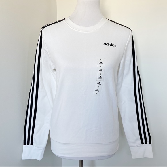 adidas Sweaters - NWT ADIDAS White Crewneck Sweater Size S